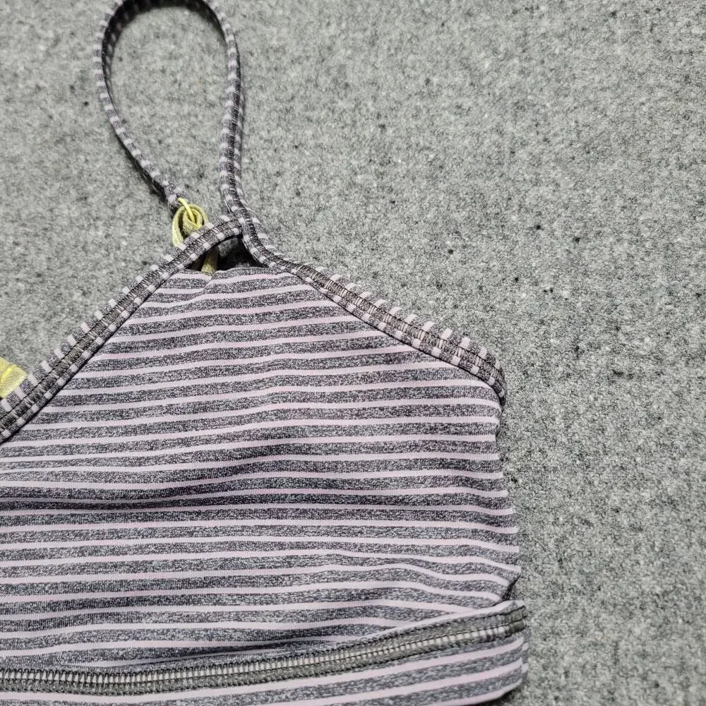 Lululemon Bra Women 4 XXS 2XS Hyper Stripe Seek The Heat Bralette Yoga Athletica